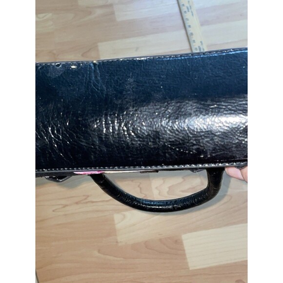 Betsey Johnson Small black Bow handbag Flower Pattern - Picture 11 of 13